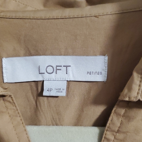 LOFT Tan Long Sleeve Dress - Picture 2 of 3